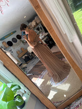 Load image into Gallery viewer, Amazing two dress deal dreams dress in crinkle floral and tan brown always dress