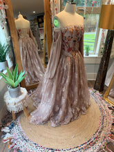 Load image into Gallery viewer, Ready to ship sample sale low waisted corset gown in hand dyed Mauve