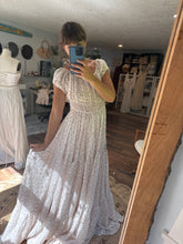 Load image into Gallery viewer, Ready to ship blush white floral crinkle ballerina dreams dress