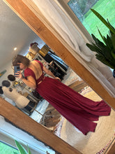 Load image into Gallery viewer, Sample dress sale wine linen cotton fits best medium to xl ready to ship