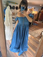 Load image into Gallery viewer, (Two dress deal) show off those shoulders light ivory  with Ready to ship soft denim Rapture dress - sale