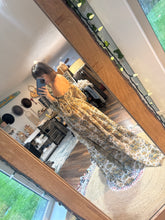 Load image into Gallery viewer, Ready to ship you glow girl  blue green floral crinkle print flash sale