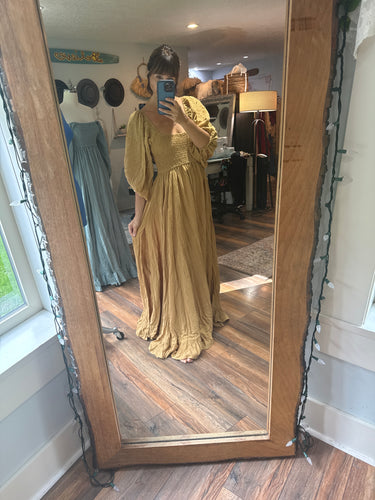 (Mustard) Ready to ship  The Sugar Sugar dress linen cotton