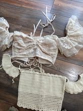 Load image into Gallery viewer, (Three tops wotj a dress) Ready to ship we belong in rose brown cotton flash sale