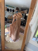 Load image into Gallery viewer, RESERVED Ready to ship gauze and lace beige dress