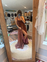 Load image into Gallery viewer, Love bird hand dyed slightly imperfect ready to ship rust (liked in cotton)