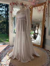 Load image into Gallery viewer, Sample sale Boho Dreams dress in white linen cotton with fringe ready to ship