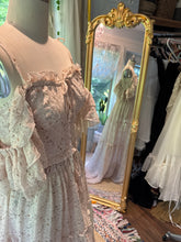 Load image into Gallery viewer, Ready to ship sale crinkle ivory floral poetry two piece with tier skirt new size