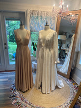 Load image into Gallery viewer, Ready to ship sale gratitude slip and ivory stretchy knit type fabric robe