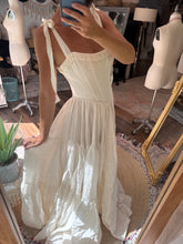 Load image into Gallery viewer, Sample sale The Revival Dress in ivory linen fabric ready to ship sm-large adjustable one size