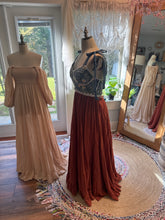 Load image into Gallery viewer, Ready to ship sale two dress deal sugar sugar beige and one of a kind dress with embroidery embellishments