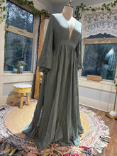 Load image into Gallery viewer, Ready to ship coastal blue linen cotton Ophelia dress