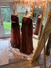 Load image into Gallery viewer, Ready to ship two dress deal hand dyed lace two piece and brown crinkle you glow girl dress