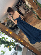 Load image into Gallery viewer, Frolick dress ready to ship in dark denim on sale one of a kind