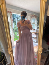 Load image into Gallery viewer, Ready to ship hand dyed imperfect mauve lavender love bird dress