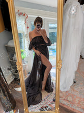 Load image into Gallery viewer, Flash sale New color dark brown charcoal mystical wonders chiffon two piece dress ready to ship