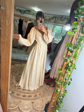 Load image into Gallery viewer, SALE ON the new Purely Abundant dress ready to ship in crepe crinkly cotton creamy ivory