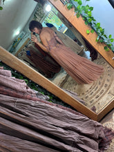 Load image into Gallery viewer, RESERVED Ready to ship hey babe Rose Brown hand dyed maternity friendly dress