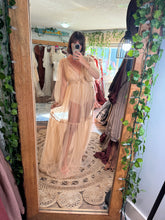 Load image into Gallery viewer, (Champagne ivory) Wish Dress new version with sash ready to ship sheer - reclamation dress, maternity, wedding, photography