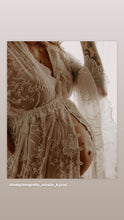 Load image into Gallery viewer, Preorder allow 6-8 weeks bloom where you are robe dress in off white lace