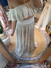 Load image into Gallery viewer, Preorder crochet limited edition two piece dress set in ivory allow 8 week