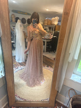 Load image into Gallery viewer, Pearl poetry dress with embroidery embellishments ready to ship sale one of a kind