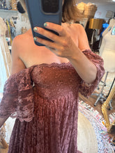 Load image into Gallery viewer, One of a kind (dye flaw) hand dyed lace dress ready to ship sale