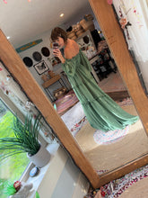 Load image into Gallery viewer, Ready to ship you glow girl crinkle green dress sale