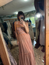 Load image into Gallery viewer, RESERVED Ready to ship hey babe Rose Brown hand dyed maternity friendly dress