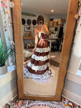 Load image into Gallery viewer, Flash sale Ready to ship dark brown Ruffle Bliss tiered crinkle fabric dress