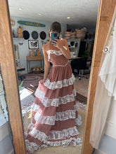 Load image into Gallery viewer, One only - Two dress deal euphoria dress off white lace and crinkle brown ruffle dress