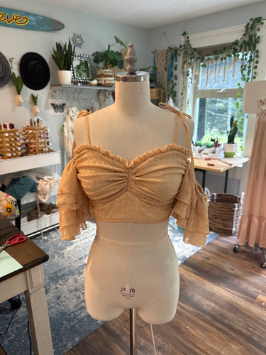 Ready to ship poetry top golden beige