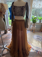 Load image into Gallery viewer, Ready to ship sale poetry hand dye skirt with hand dyed Sonoma euphoria top and Daisy crinkle lullaby top