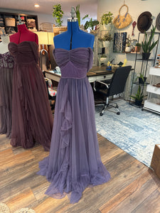Ready to ship lovebird hand dyed purple dress