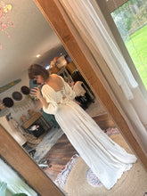 Load image into Gallery viewer, Two dress deal white two piece and always and forever tan with sleeves sale and ready to ship