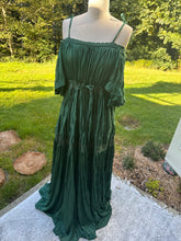 Load image into Gallery viewer, Sale-Ready to ship Athena dress forest green soft wrinkle fabric