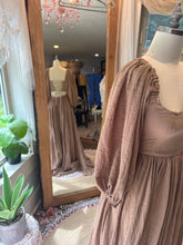 Load image into Gallery viewer, Sale ready to ship tan brown linen cotton oh lover dress