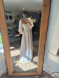 Ready to ship A New Day dress in light blush floral off white crinkle
