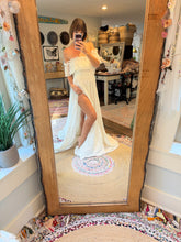 Load image into Gallery viewer, Ready to ship sale show off those shoulders cotton with lace ruffle