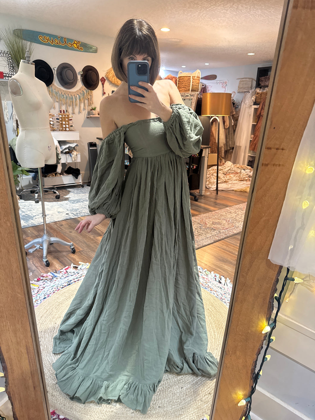 (Rts) Ready to ship sale oh lover olive with 3/4 sleeve