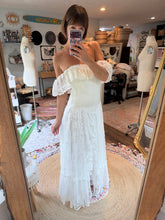 Load image into Gallery viewer, Sample sale satin and lace corset dress - low waist sheer bottom