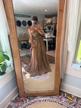 Load image into Gallery viewer, Ready to ship sale mystical wonders chiffon two piece dress tan brown