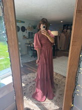 Load image into Gallery viewer, (Two dress deal ) Ready to ship Brown Athena with rose simply dress in cotton