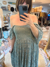 Load image into Gallery viewer, One of a kind lace embroidery hand dyed dress