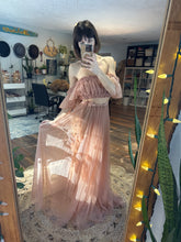 Load image into Gallery viewer, Ready to ship coral sheer two-piece dress with wrap skirt