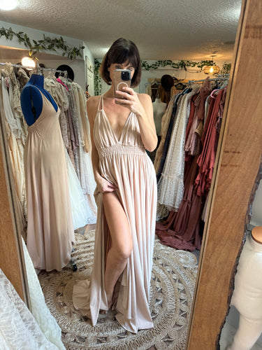 Ready to ship everyday slip sale light nude stretchy dress