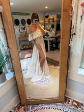 Load image into Gallery viewer, Ready to ship chiffon and lace show off those shoulders dress sale sheer