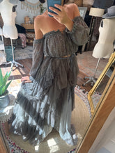 Load image into Gallery viewer, Grey hand dyed lace ready to ship  one top, two skirts
