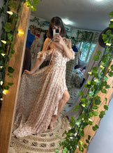 Load image into Gallery viewer, Ready to ship poetry dress in chiffon blush beige floral