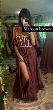 Load image into Gallery viewer, Ready to ship We Belong Dress in maroon brown cotton